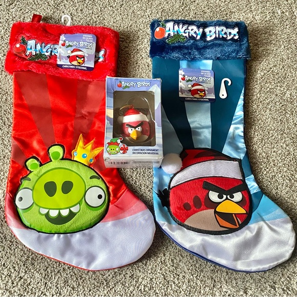 Rare Angry Bird Christmas Bundle Lot